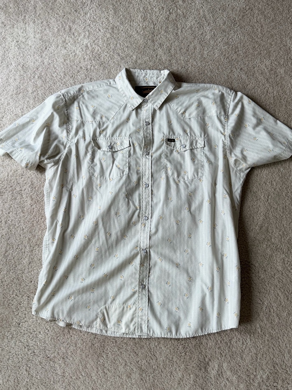 Howler Brothers Light Cream Short-Sleeve Button-Down Shirt